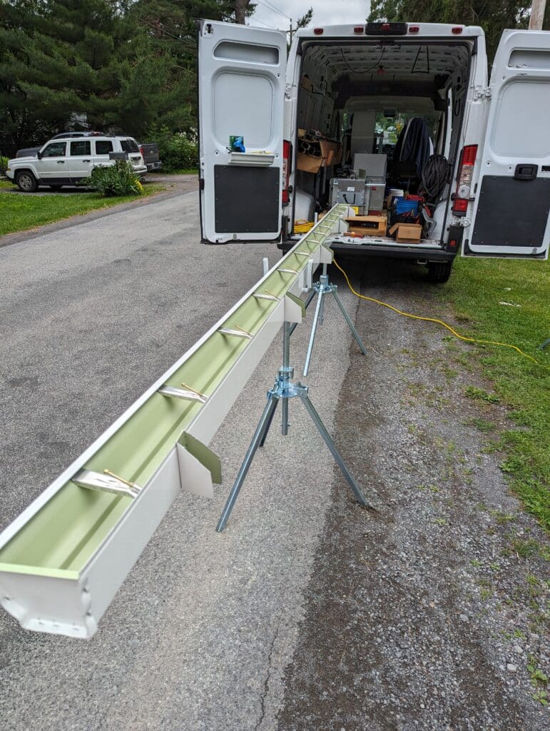 Seamless Gutter in process of forming